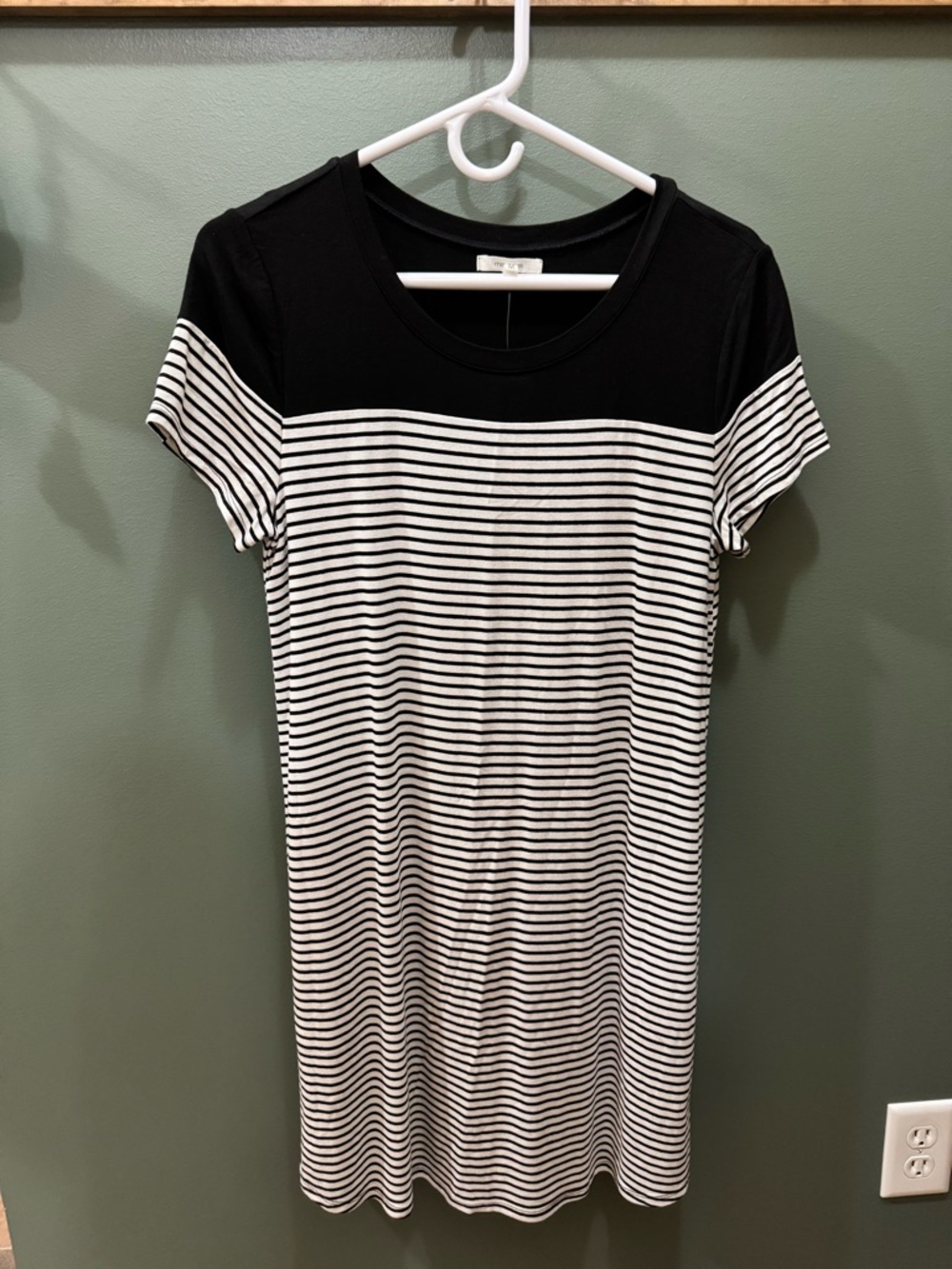 Maurices Black and White Striped Tee Dress